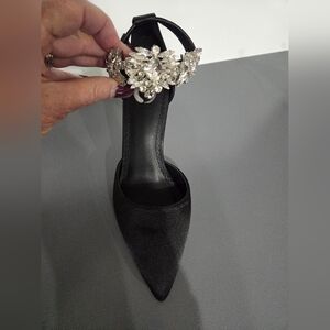 Journee Collection Women Loxley Formal Heels With Rhinestone Crystal Ankle Strap